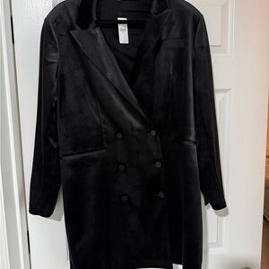 Express Black Velvet Blazer
